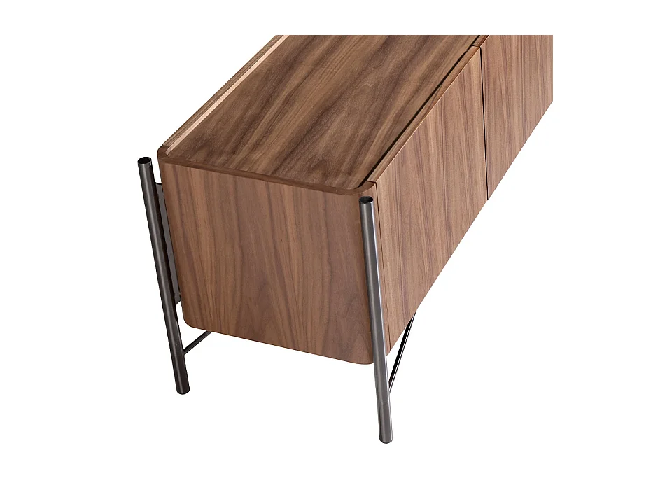 Meuble TV noyer et acier foncé 3240 ANGEL CERDA