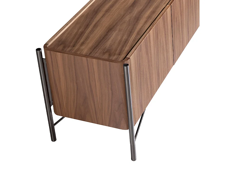 TV-meubel walnoot en donker staal 3240 ANGEL CERDA