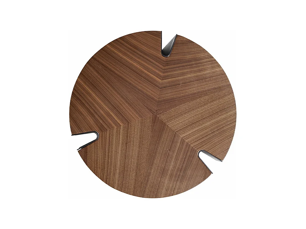 Mesa de centro de nogueira e aço preto 2113