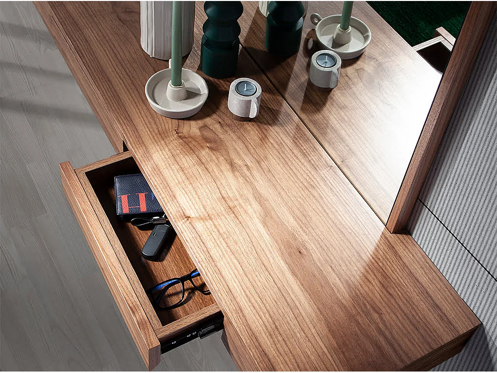 Miroir mural rectangulaire noyer 3235 ANGEL CERDA