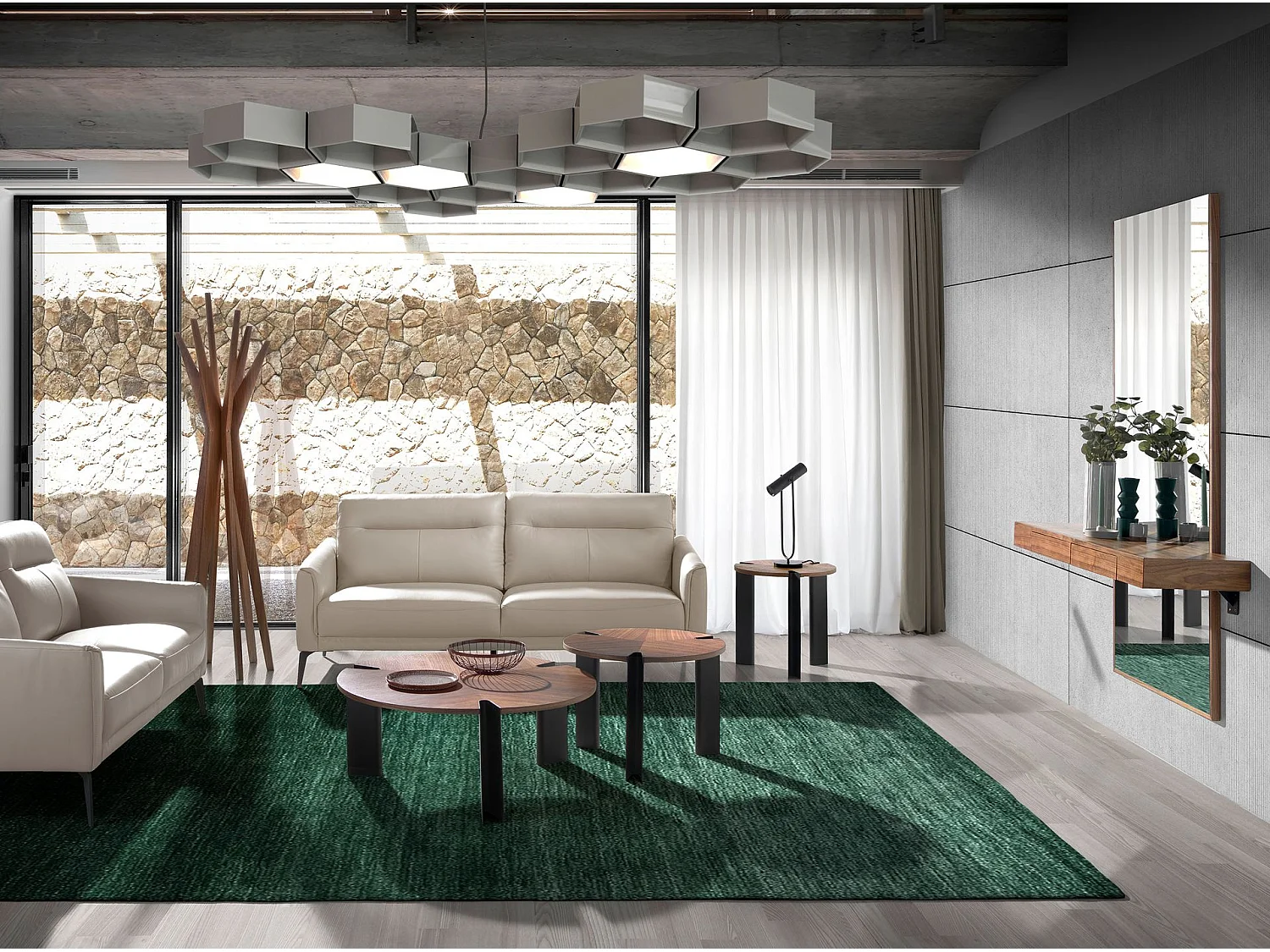 Espejo recibidor rectangular nogal 3235 ANGEL CERDA