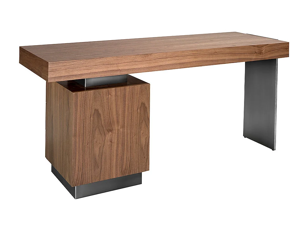 Bureau walnoot en donker gepolijst staal 3237 ANGEL CERDA
