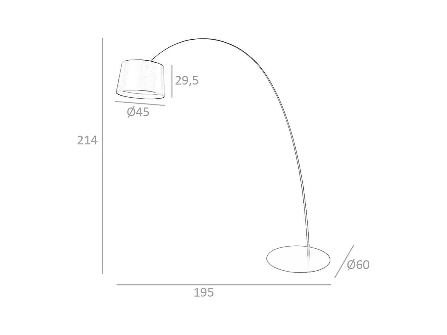 Lampadaire réglable en acier noir
