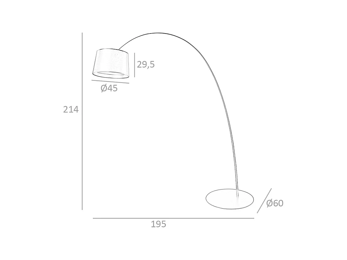 Lampadaire réglable en acier noir