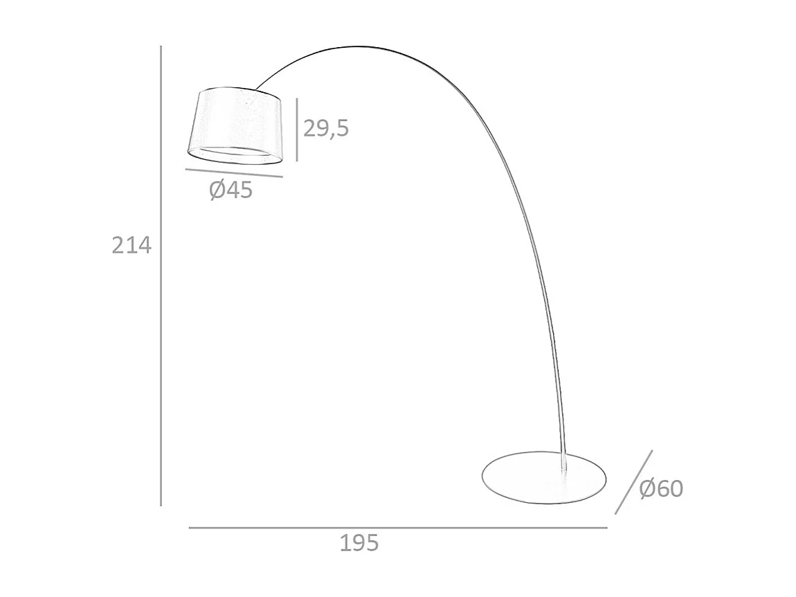 Lampadaire réglable en acier noir 8064 ANGEL CERDA
