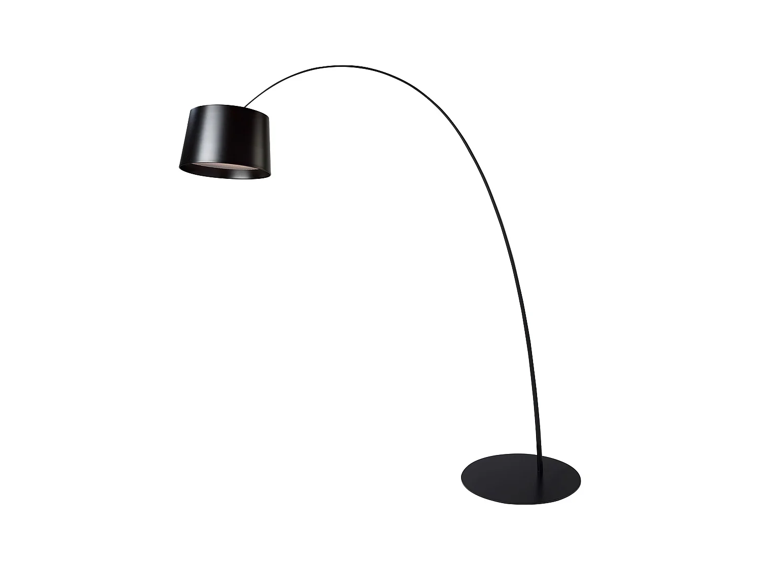 Lampada da terra regolabile in acciaio nero