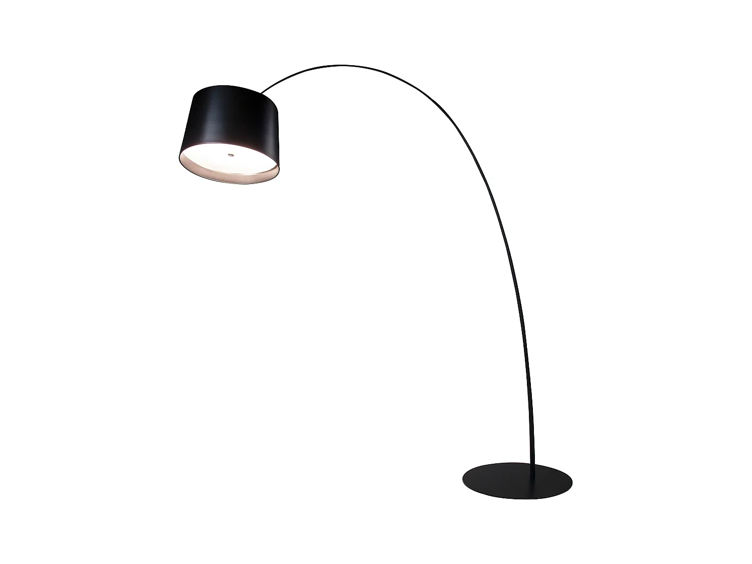 Lampada da terra regolabile in acciaio nero
