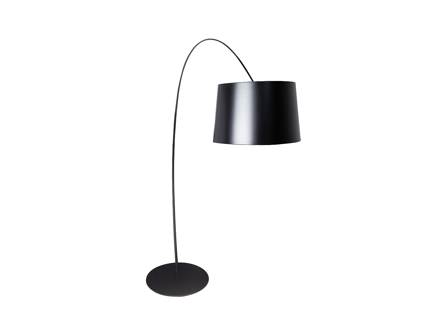 Lampada da terra regolabile in acciaio nero