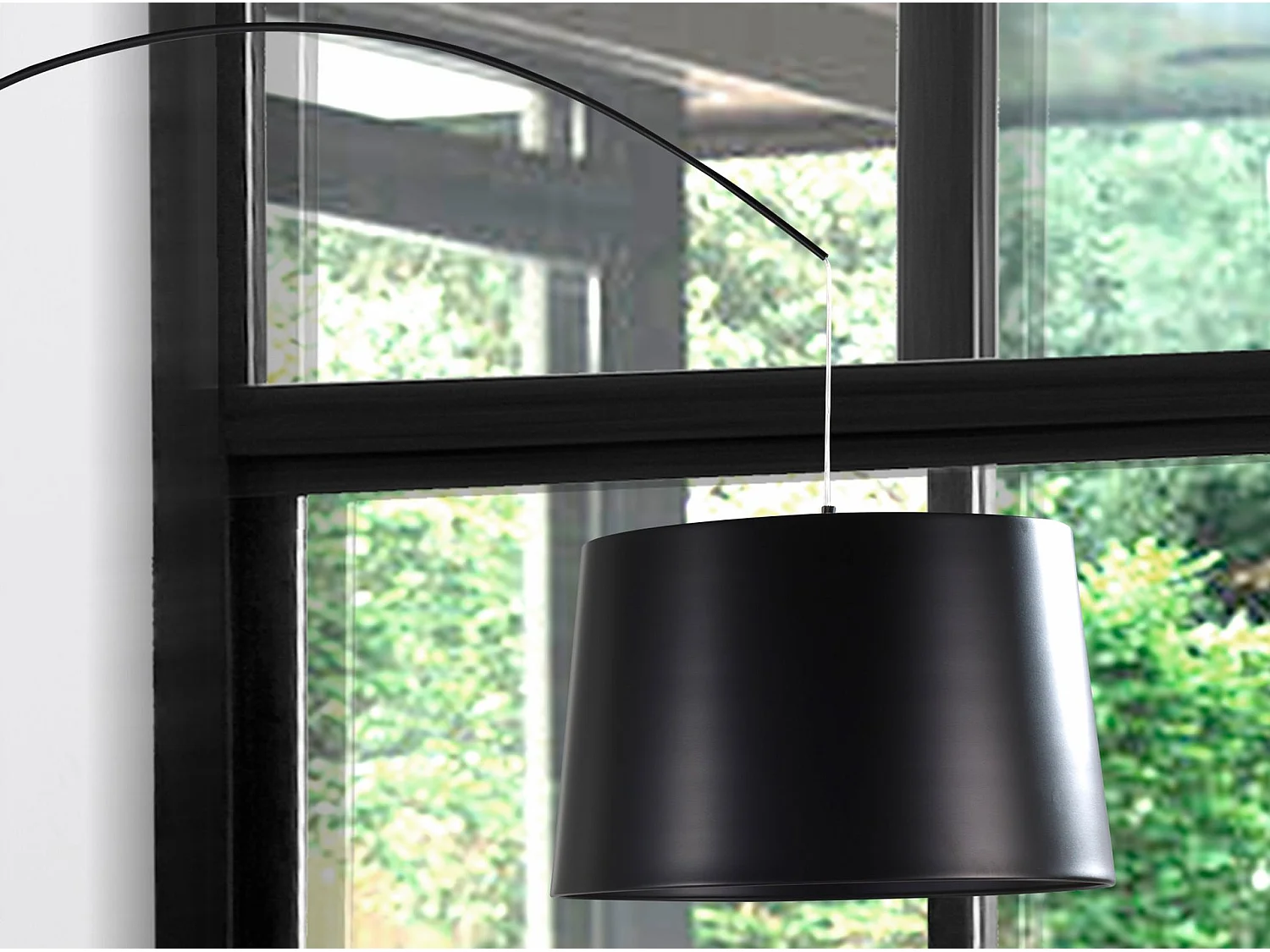 Verstelbare vloerlamp in zwart staal 8064 ANGEL CERDA