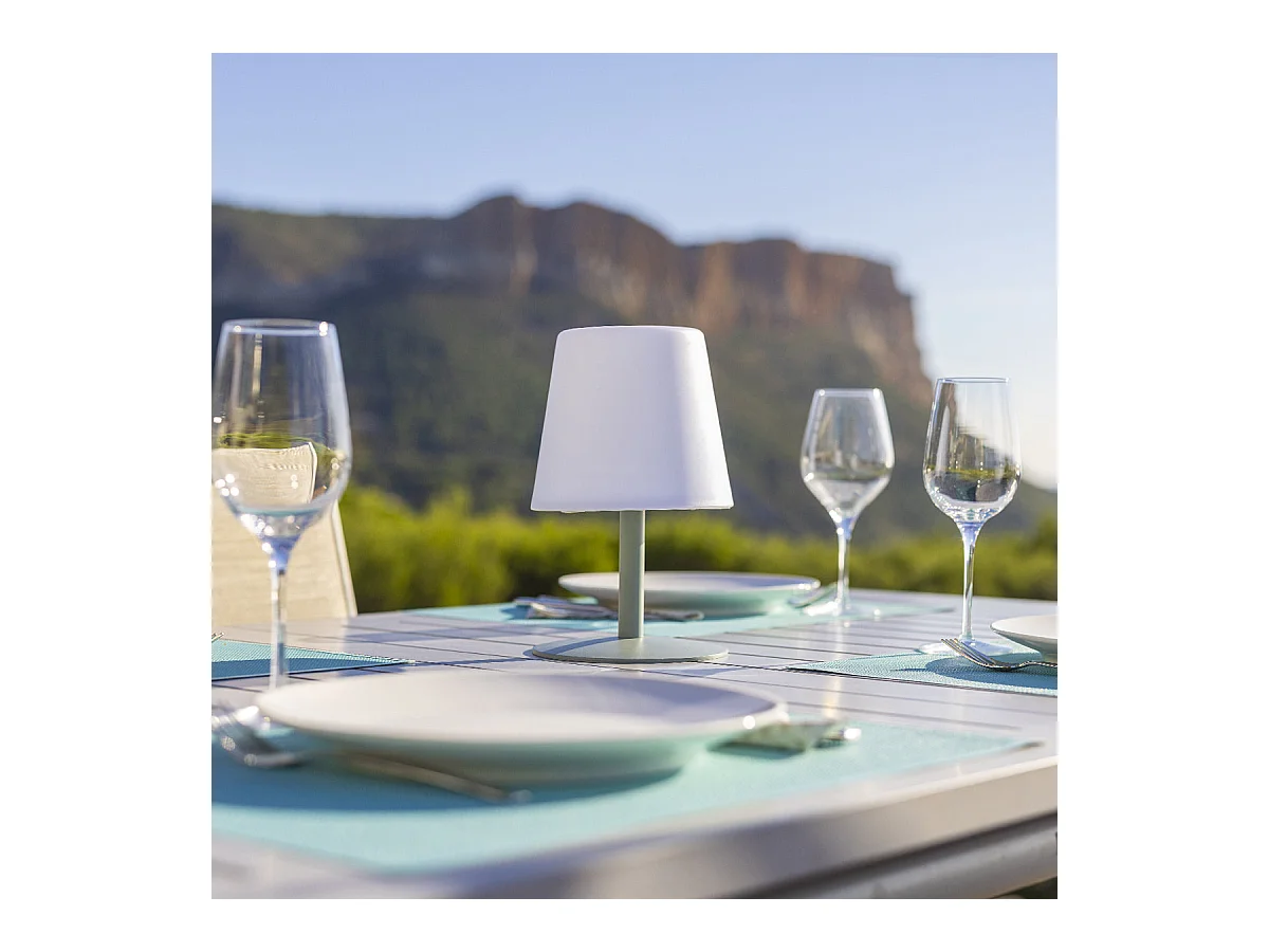 Lampe de table sans fil LED STANDY MINI Vert Acier H25CM