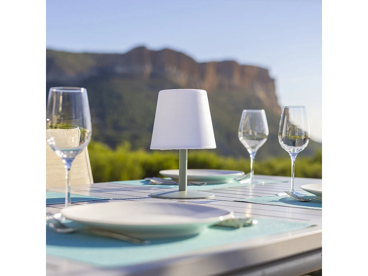 Lampe de table sans fil LED STANDY MINI Vert Acier H25CM