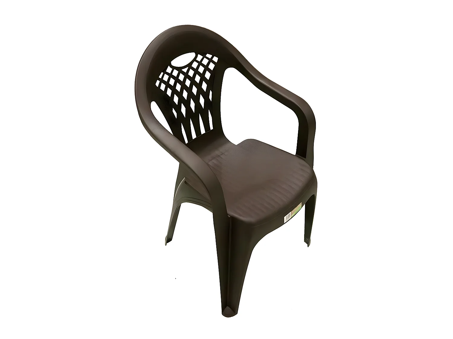 Lot de 6 chaises de jardin empilables en résine coloris Marron - Longueur 58 x Profondeur 54 x Hauteur 86 cm