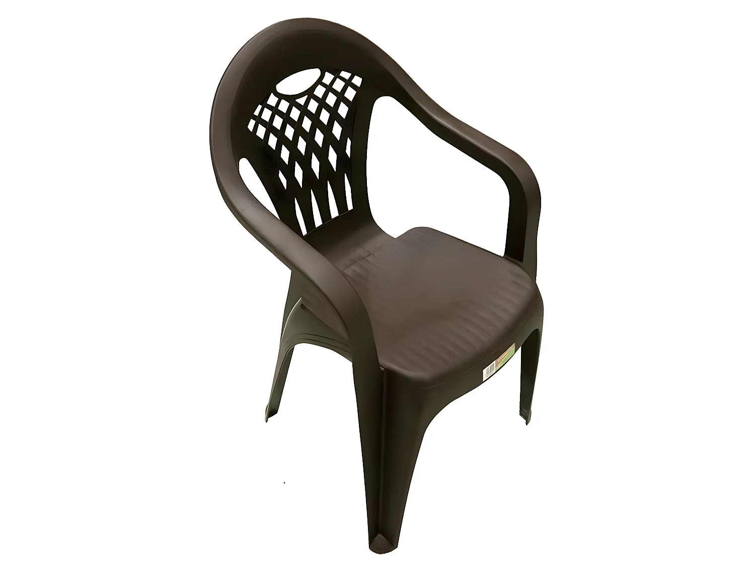 Lot de 2 chaises de jardin empilables en résine coloris Marron - Longueur 58 x Profondeur 54 x Hauteur 86 cm