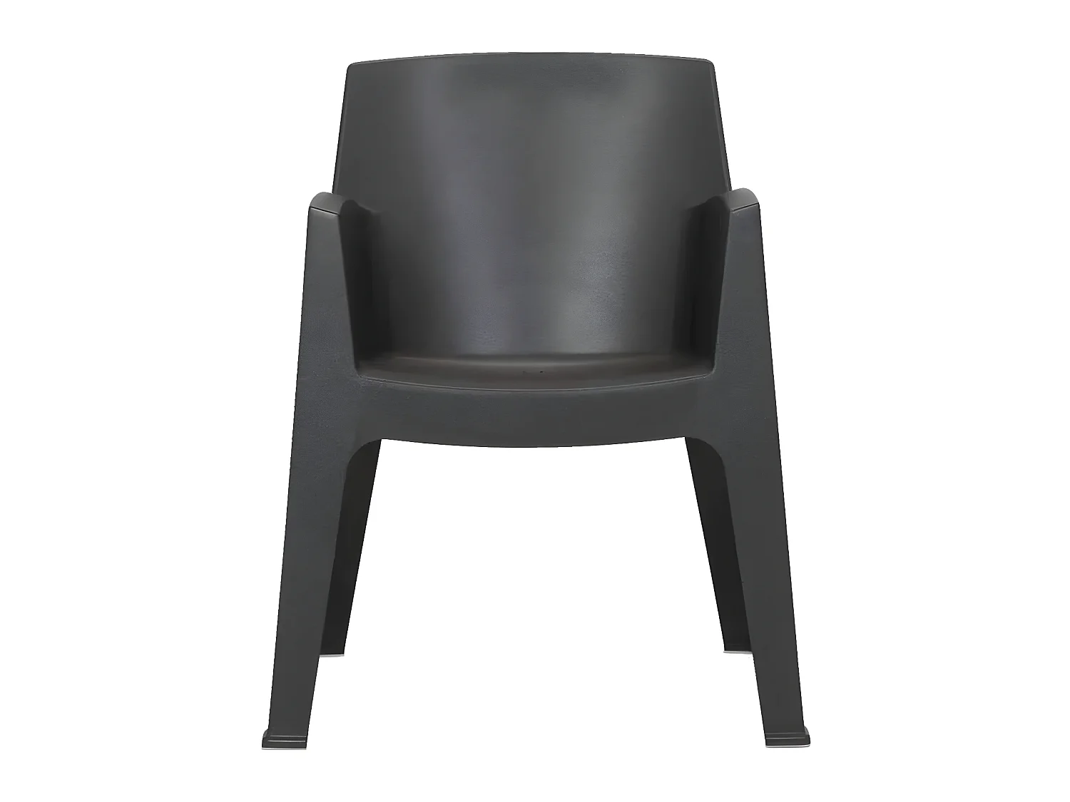 Lot de 12 chaises de jardin empilables en résine coloris Gris - Longueur 67 x Profondeur 60 x Hauteur 82 cm