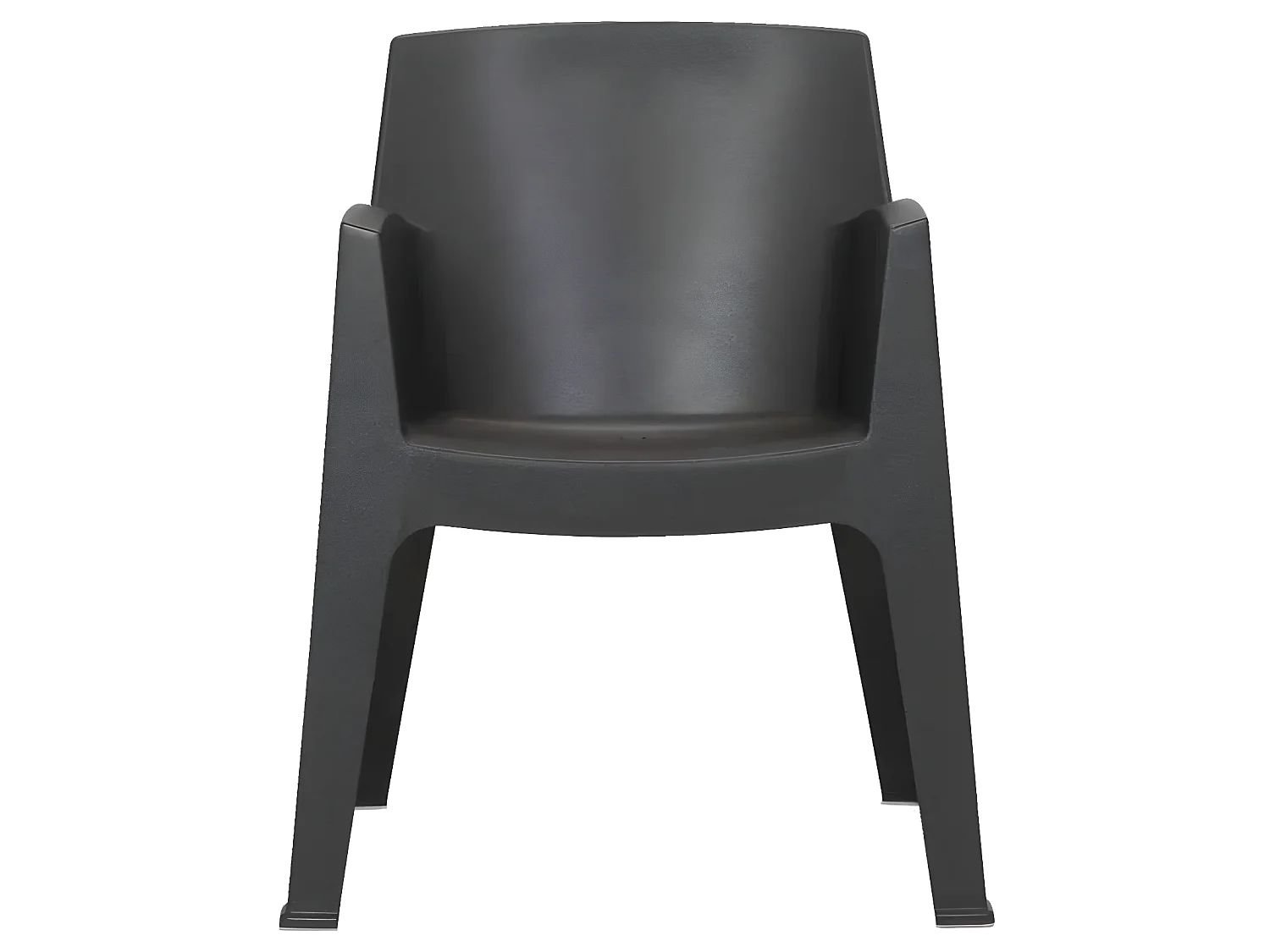 Lot de 12 chaises de jardin empilables en résine coloris Gris - Longueur 67 x Profondeur 60 x Hauteur 82 cm