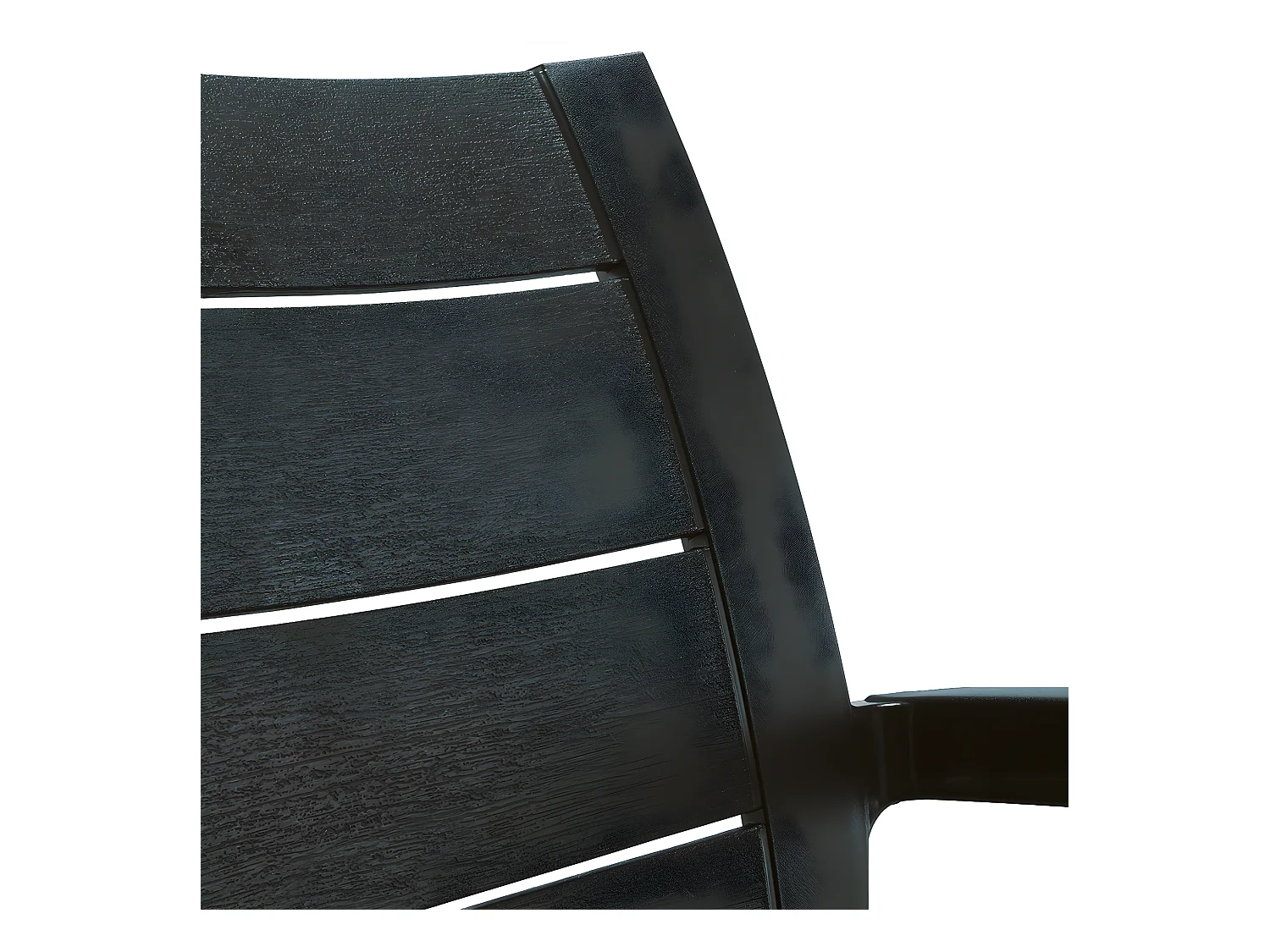 Lot de 4 chaises de jardin empilables en résine coloris Gris - Longueur 59 x Profondeur 60 x Hauteur 90 cm