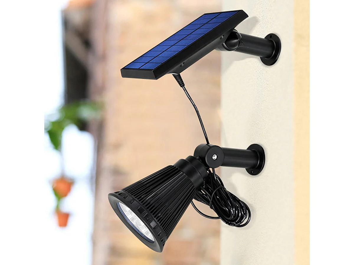 Spot solaire SPIKY Noir Plastique H42cm