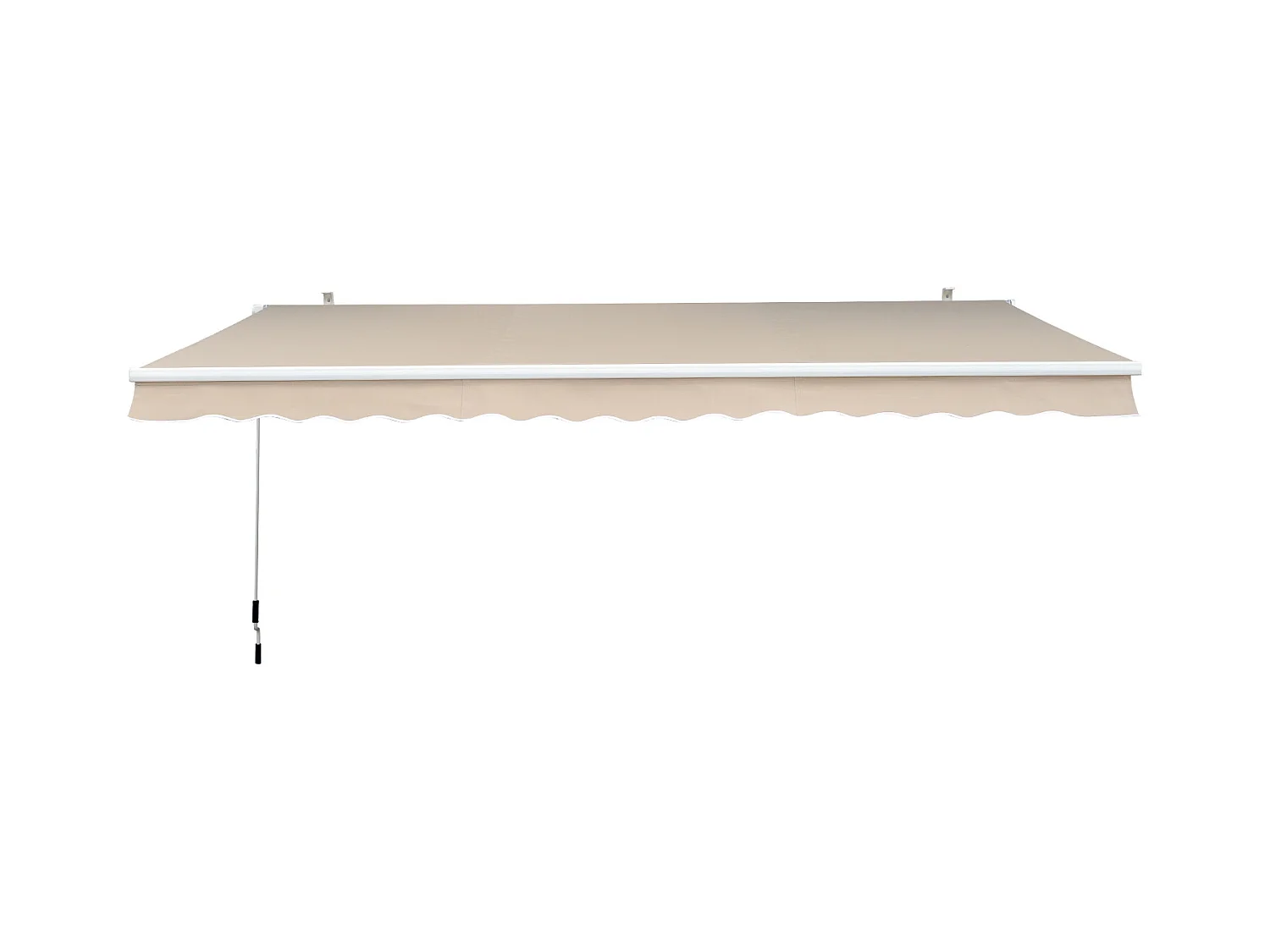 Toldo manual plegable crema 295x250 cm Outsunny