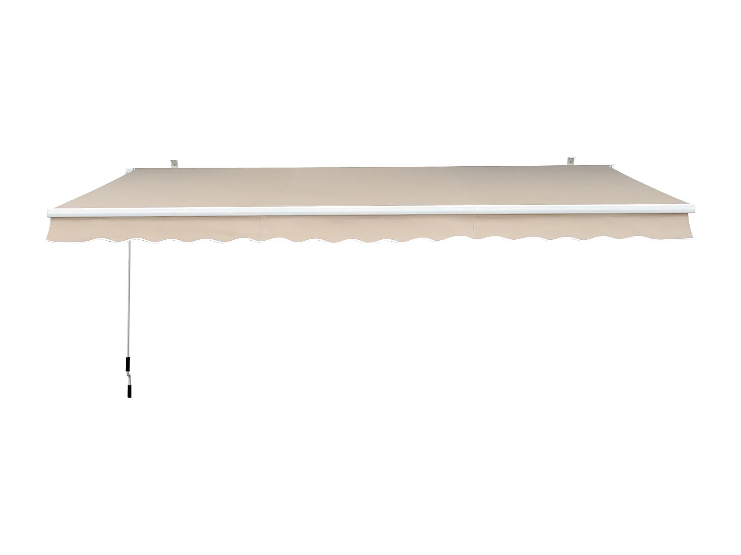 Toldo manual plegable crema 295x250 cm Outsunny