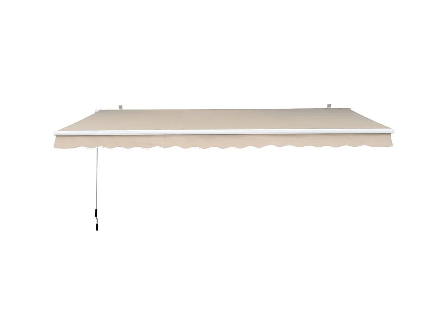 Toldo manual plegable crema 295x250 cm Outsunny