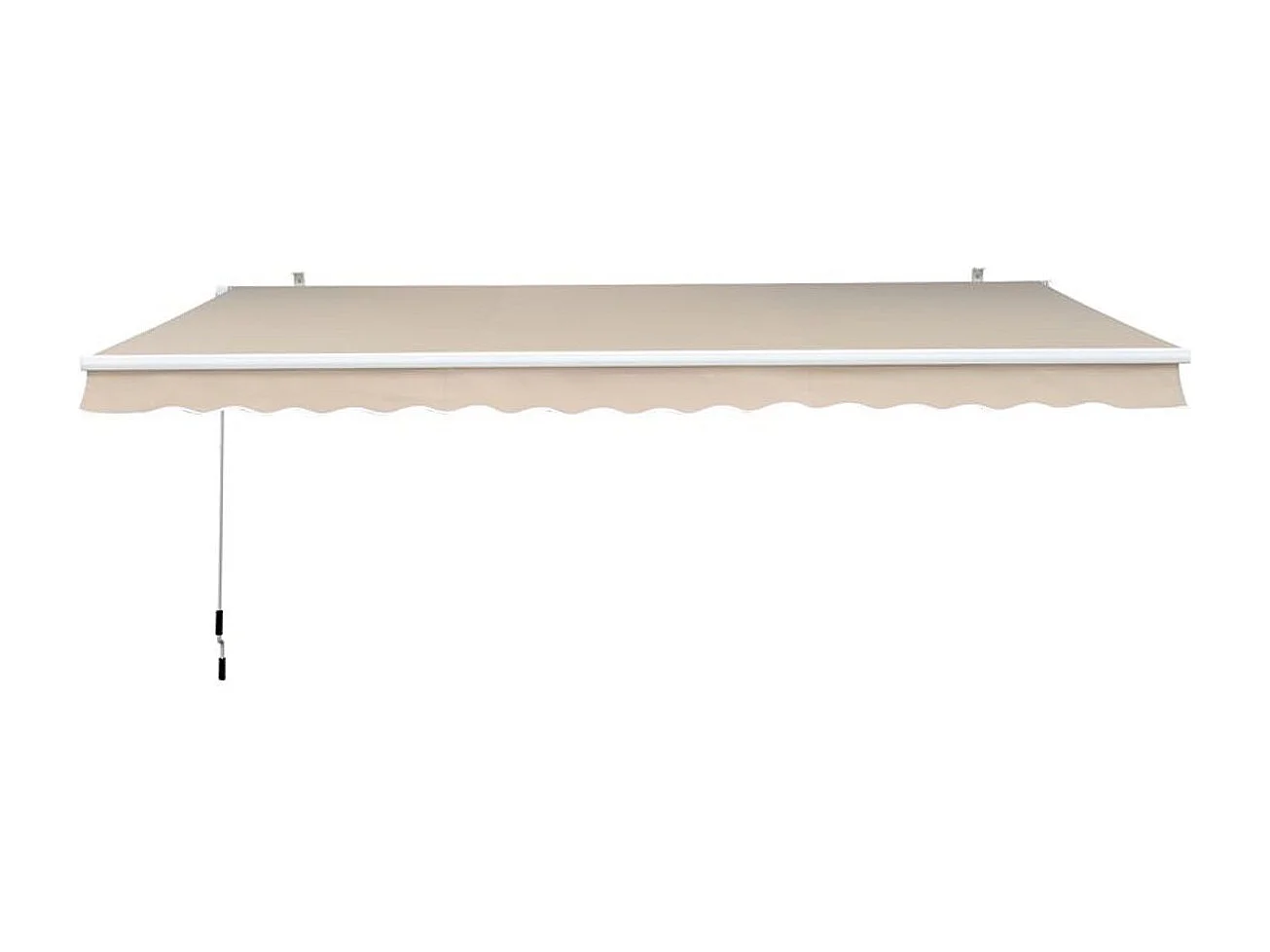 Toldo manual plegable crema 295x250 cm Outsunny