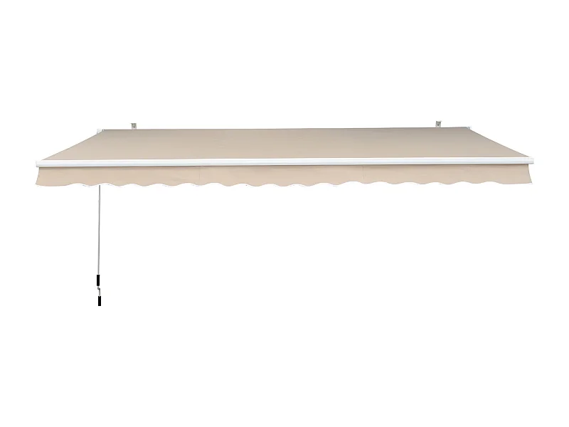 Toldo manual plegable crema 295x250 cm Outsunny