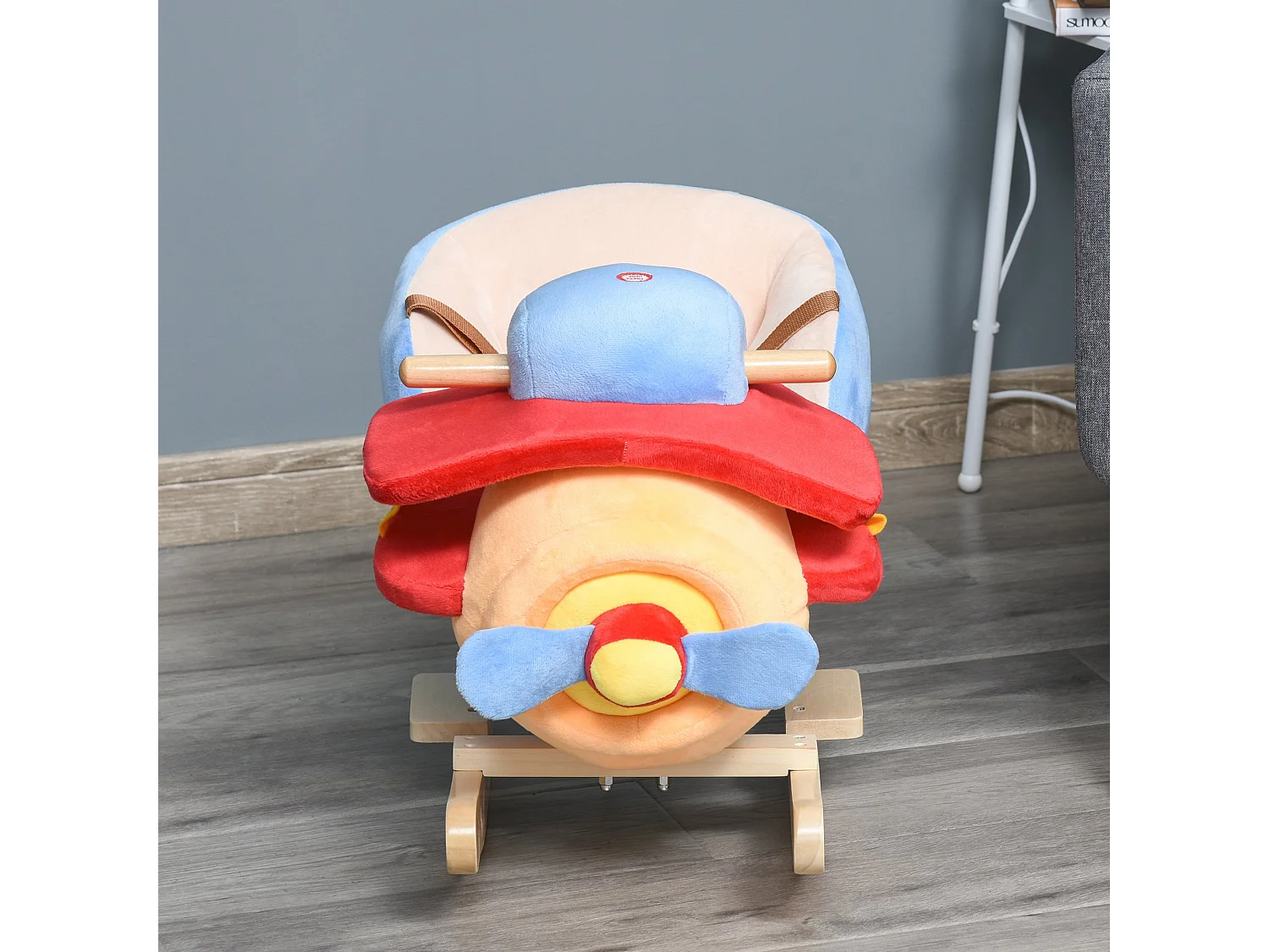 Caballito balancín azul, rojo, naranja 60x33x45 cm HOMCOM