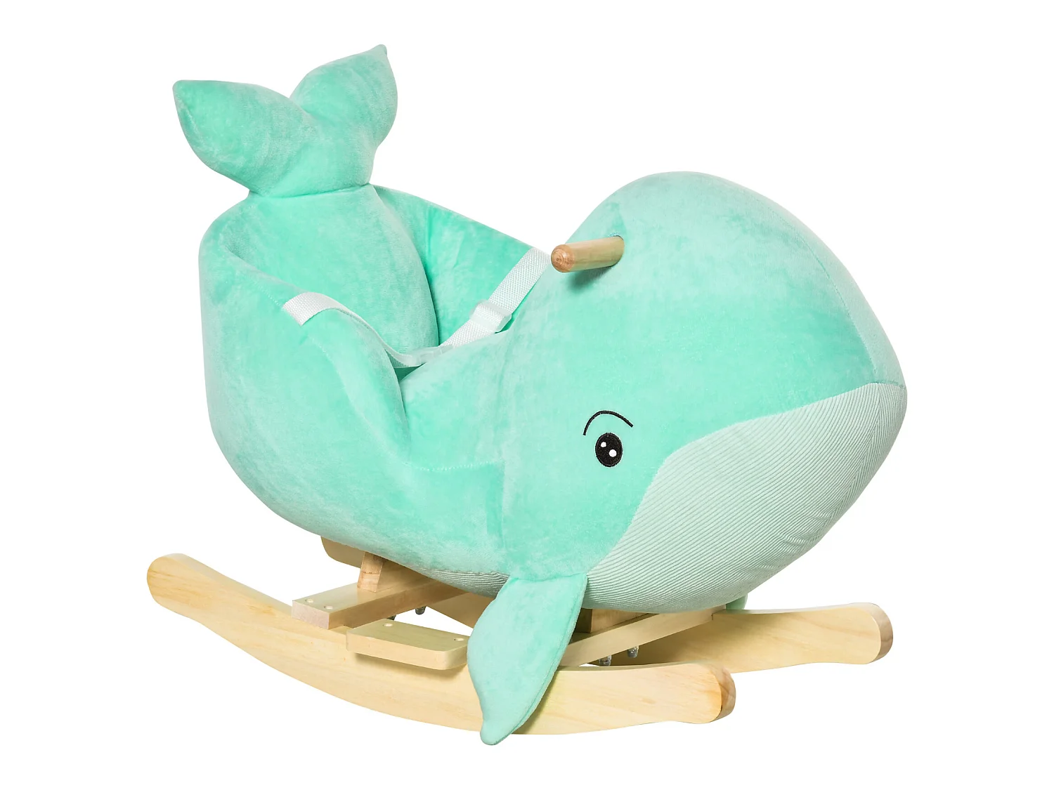 Caballito balancín para bebés turquesa 60x33x50 cm HOMCOM