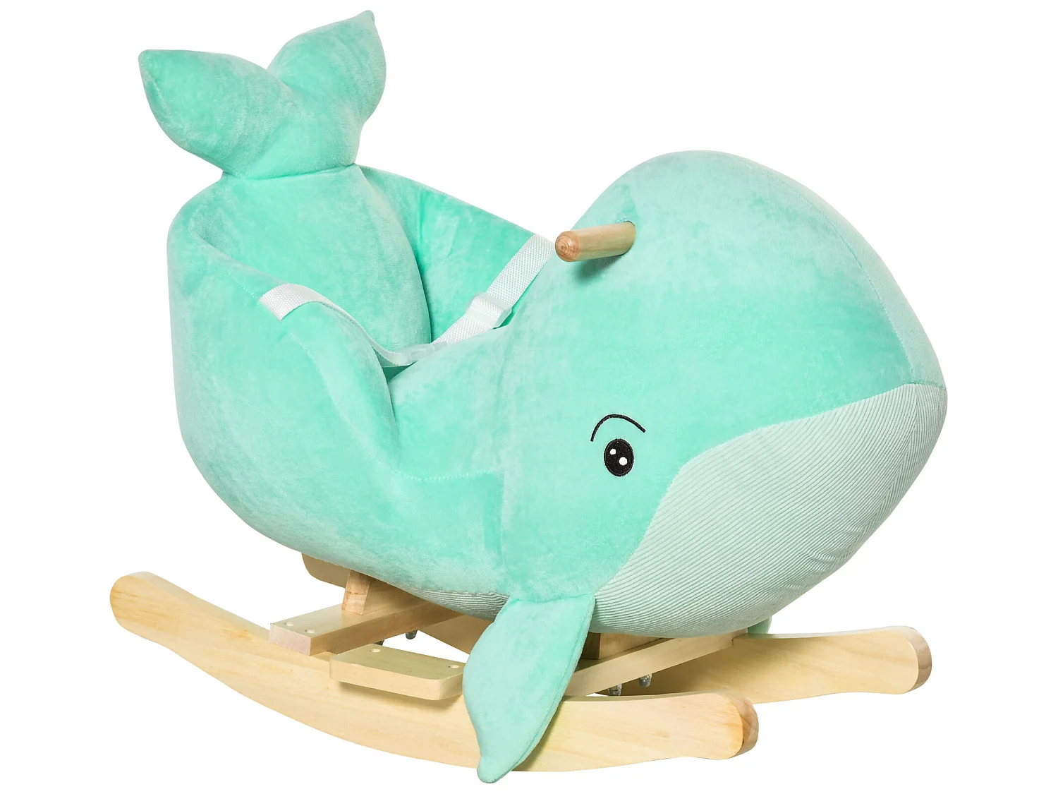 Caballito balancín para bebés turquesa 60x33x50 cm HOMCOM