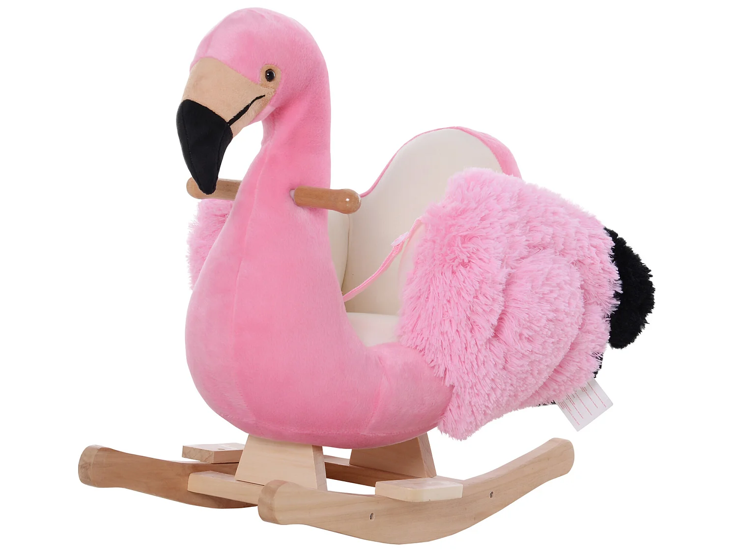 Caballito balancín rosa 60x33x52cm HOMCOM