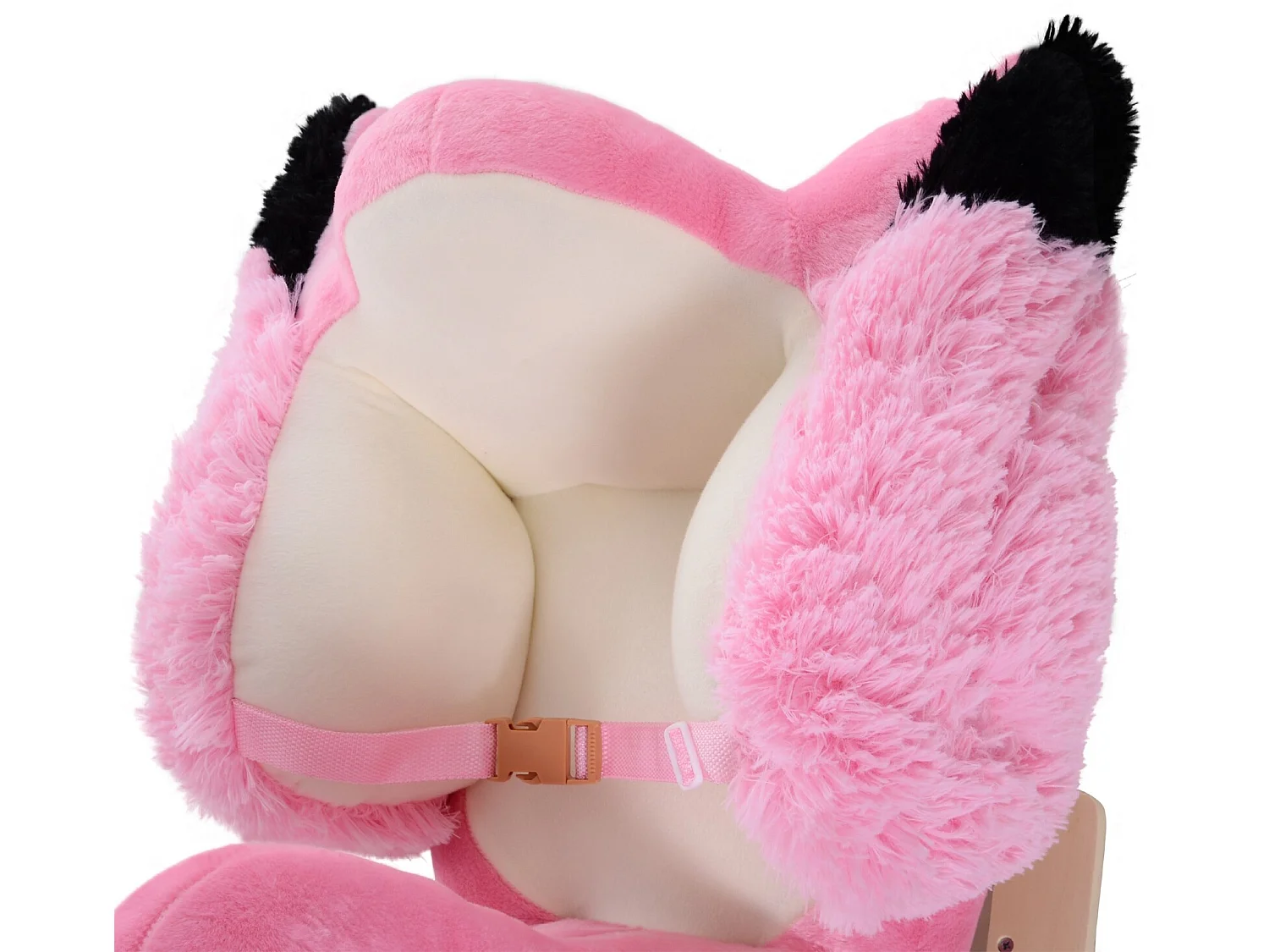 Caballito balancín rosa 60x33x52cm HOMCOM