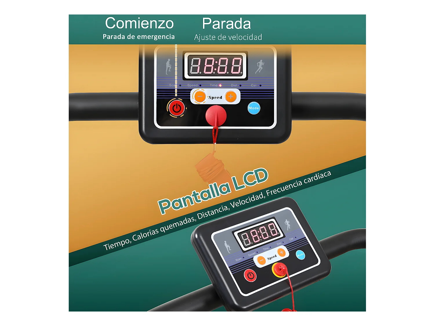 Cinta de correr negro y gris 120.5x60x116 cm HOMCOM