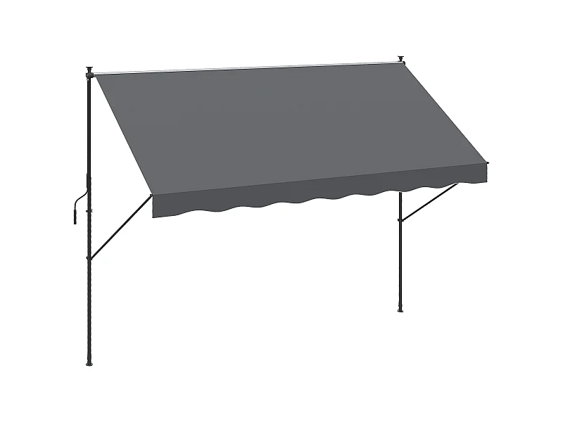 Toldo manual gris 300x170x290 cm Outsunny