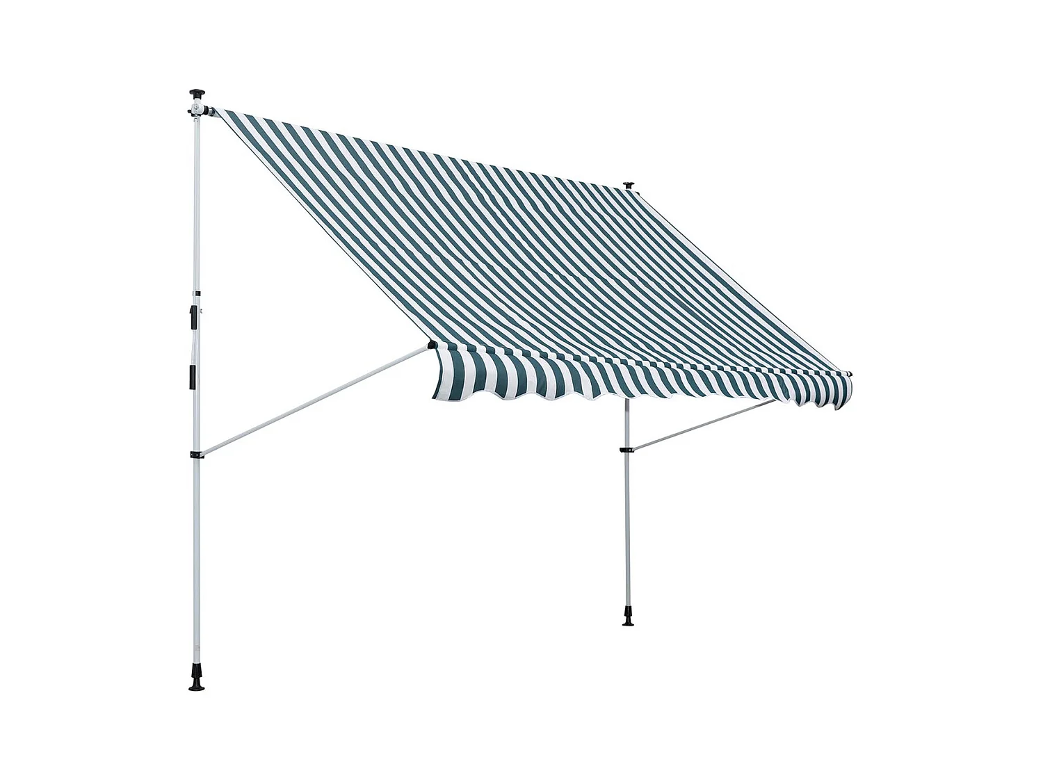 Toldo manual retráctil verde 300x150x280 cm Outsunny