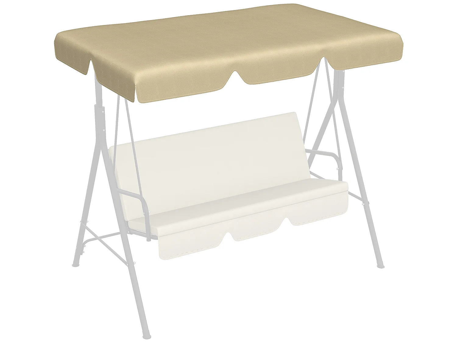 Repuesto de toldo beige 156x117x15 cm Outsunny