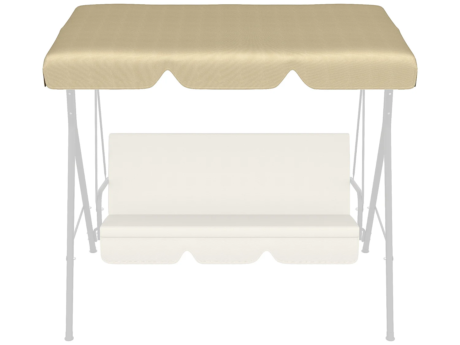 Repuesto de toldo beige 156x117x15 cm Outsunny