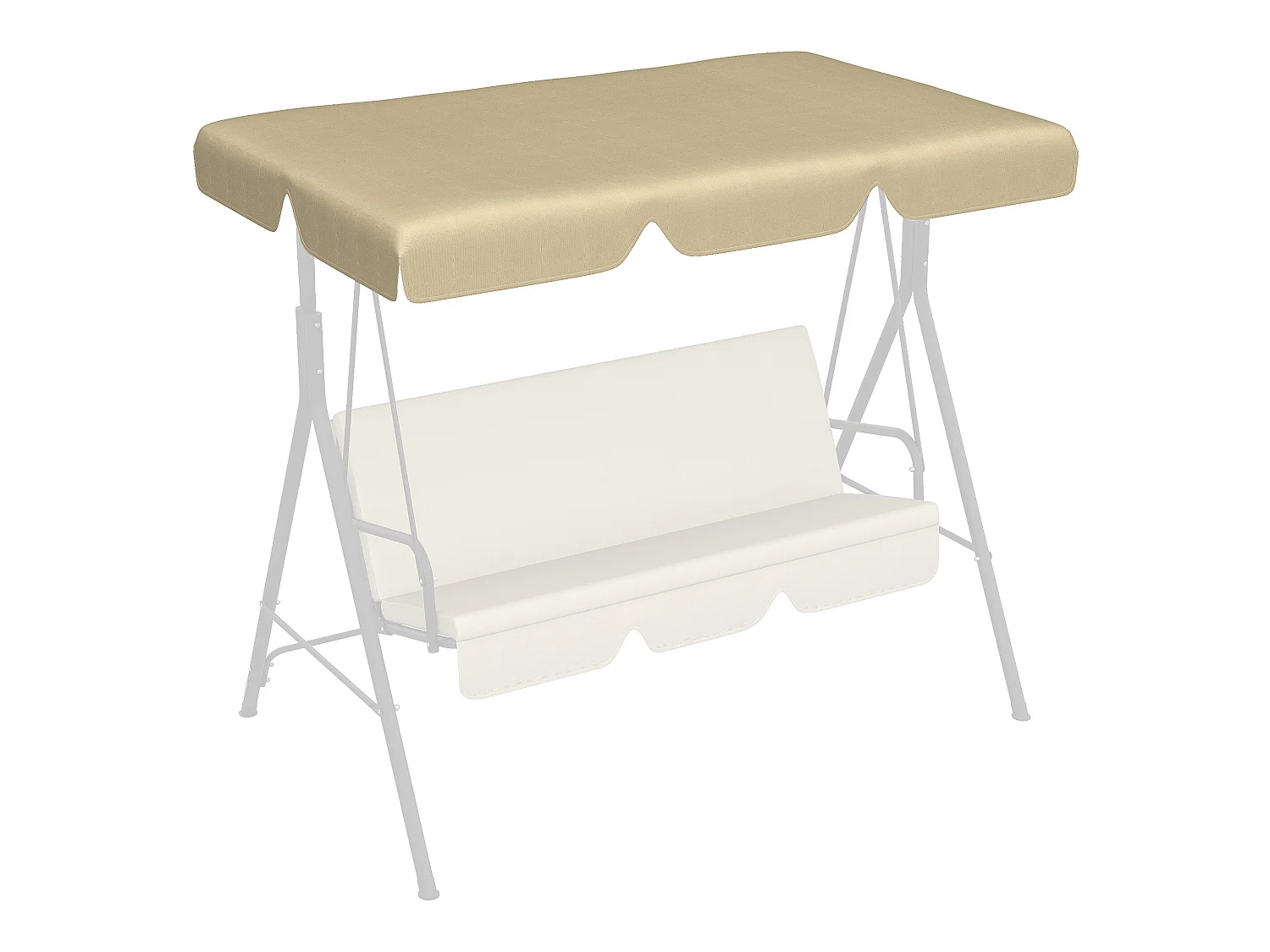 Repuesto de toldo beige 156x117x15 cm Outsunny