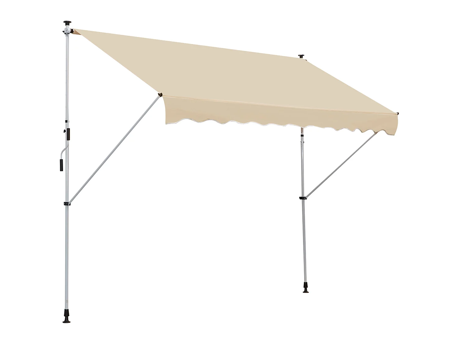 Toldo manual retráctil beige 300x150x280 cm Outsunny