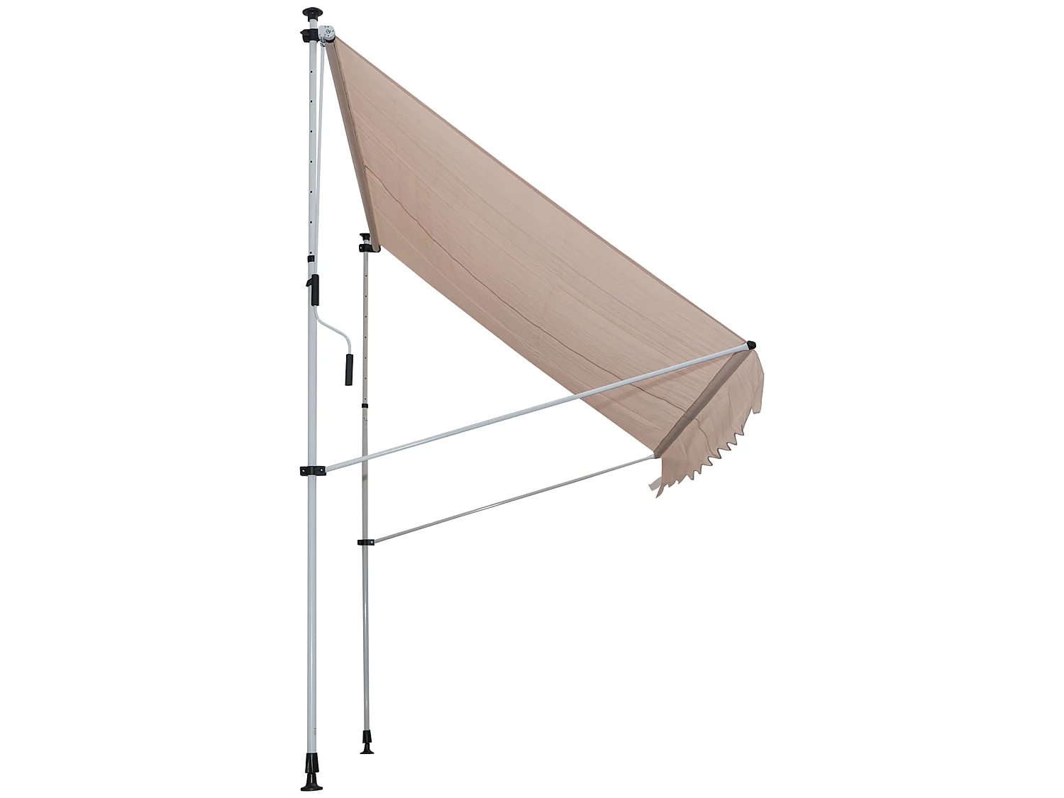 Toldo manual retráctil beige 300x150x280 cm Outsunny