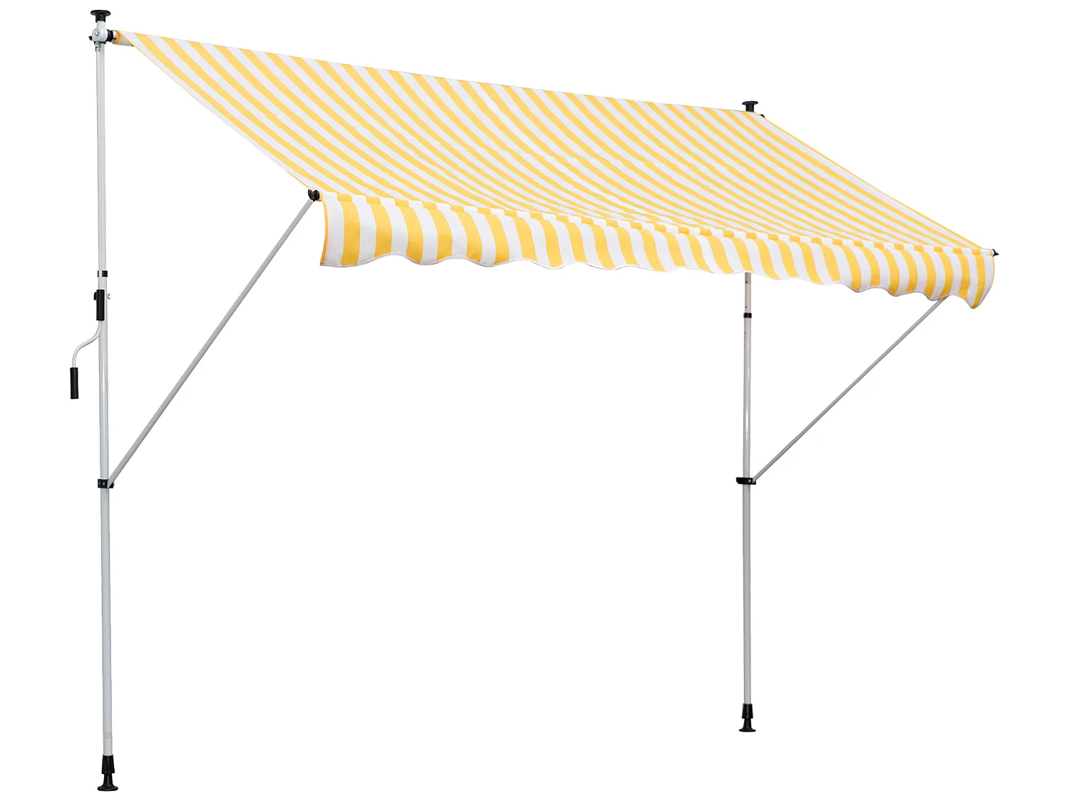 Toldo manual retráctil amarillo 300x150x280 cm Outsunny