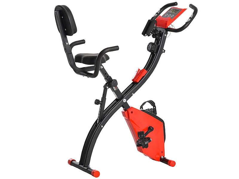 Bicicleta estática rojo 97x51x115 cm HOMCOM