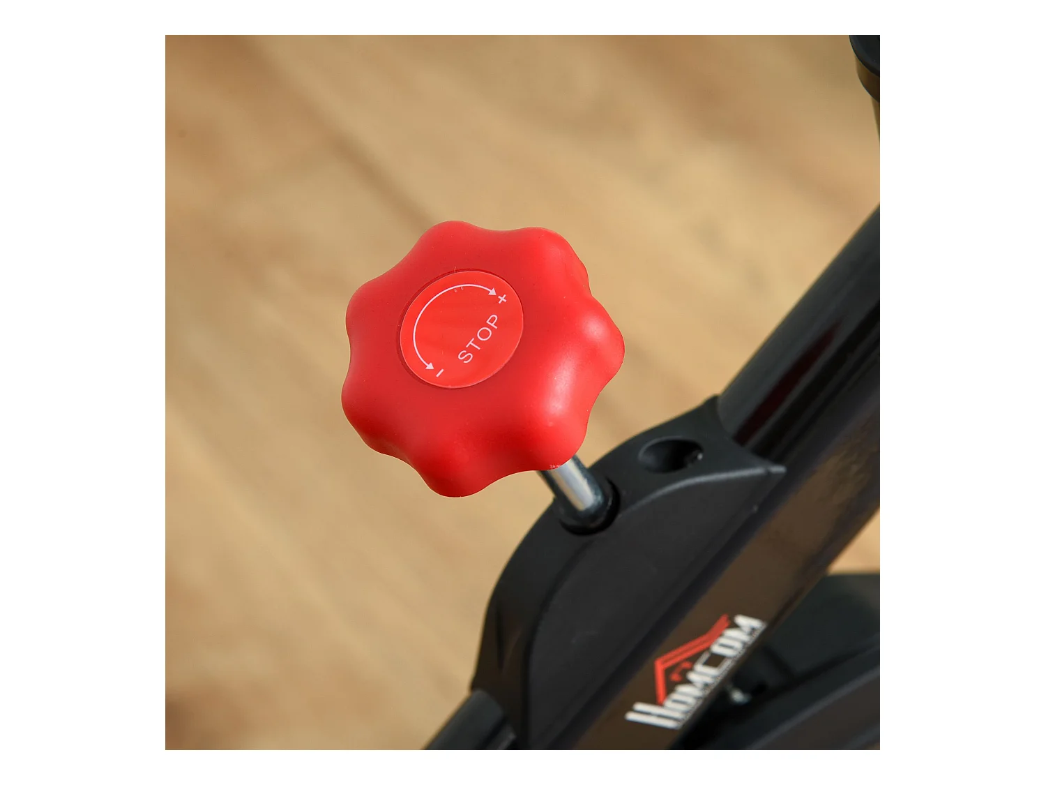 Bicicleta estática negro y rojo 85x46x114 cm HOMCOM