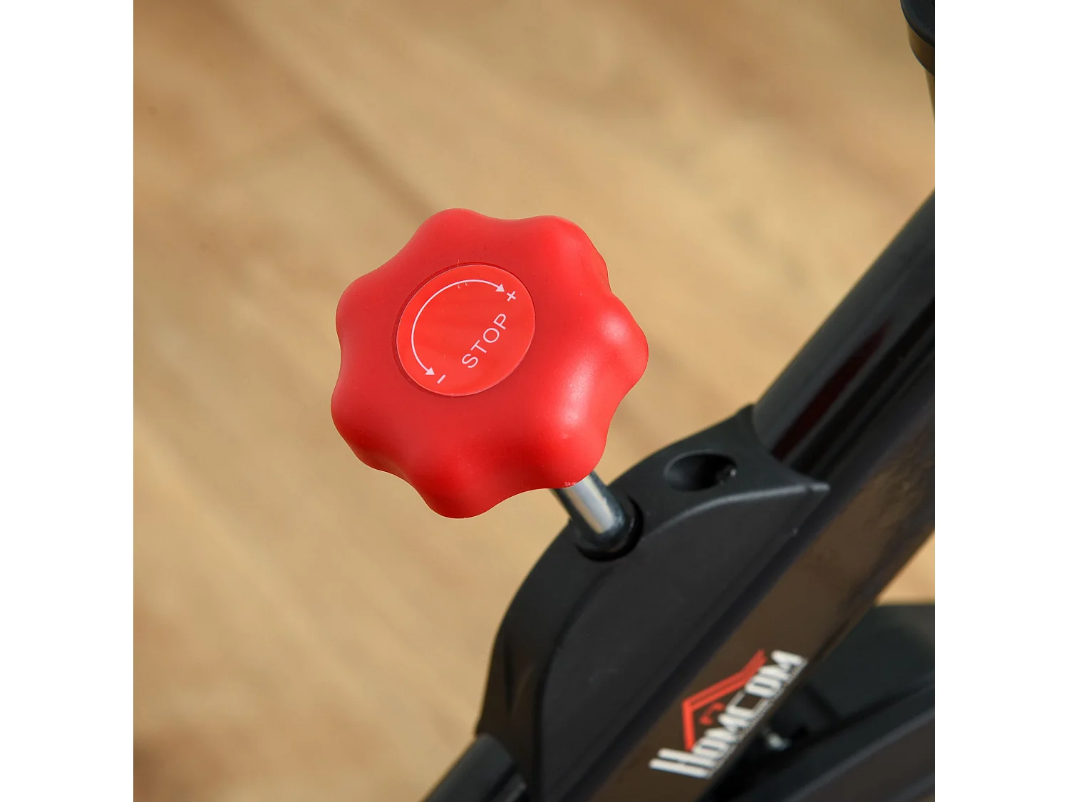 Bicicleta estática negro y rojo 85x46x114 cm HOMCOM