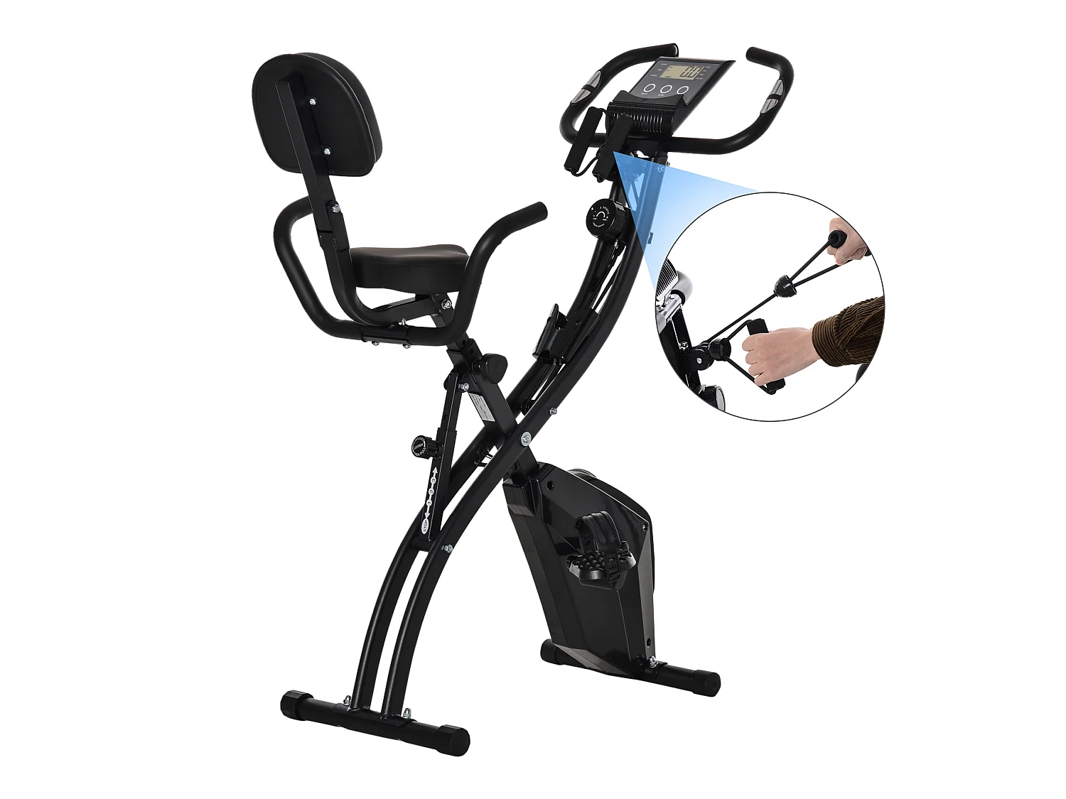 Bicicleta estática negro 97x51x115 cm HOMCOM