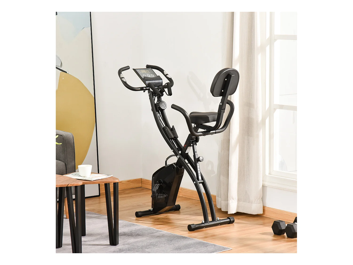 Bicicleta estática negro 97x51x115 cm HOMCOM