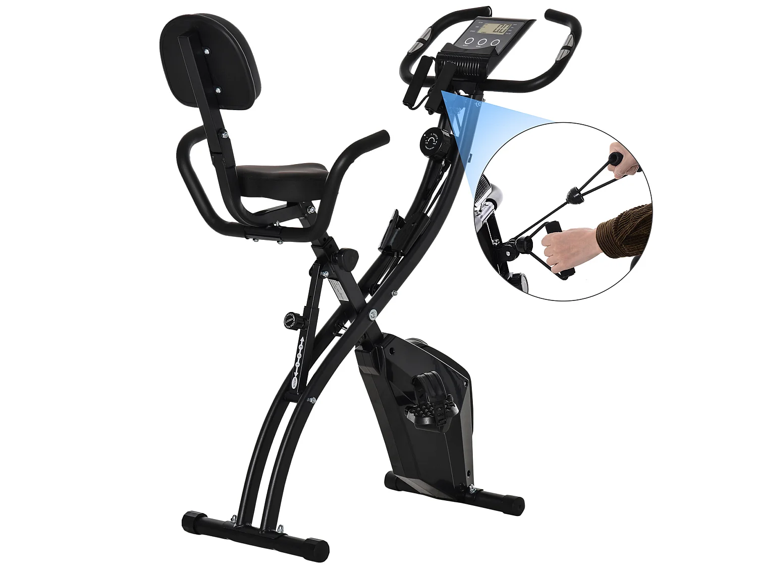 Bicicleta estática negro 97x51x115 cm HOMCOM