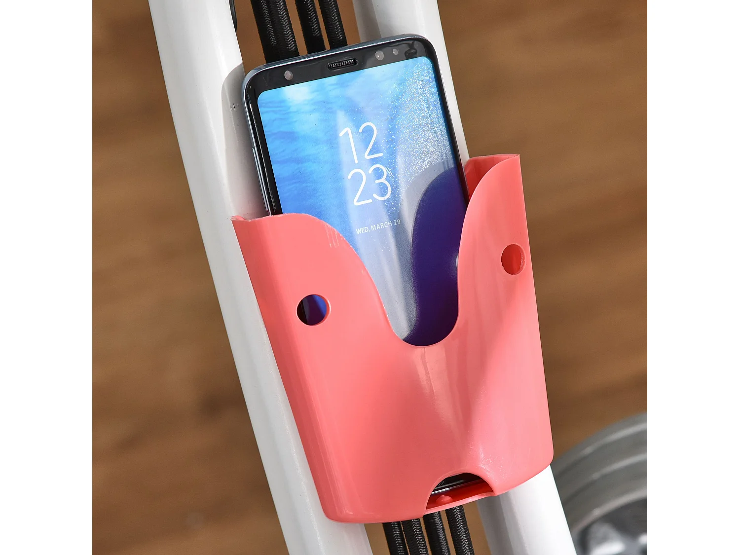 Bicicleta estática rosa 97x51x115 cm HOMCOM