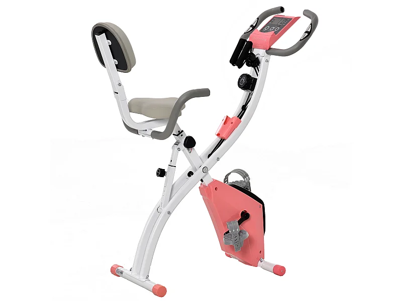 Bicicleta estática rosa 97x51x115 cm HOMCOM