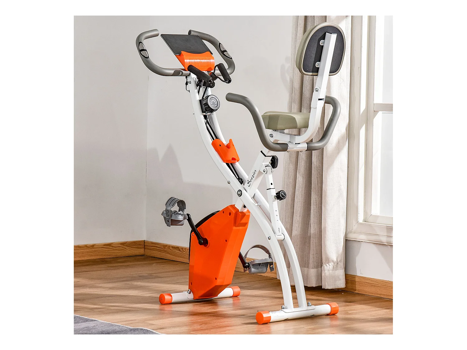 Bicicleta estática naranja 97x51x115 cm HOMCOM