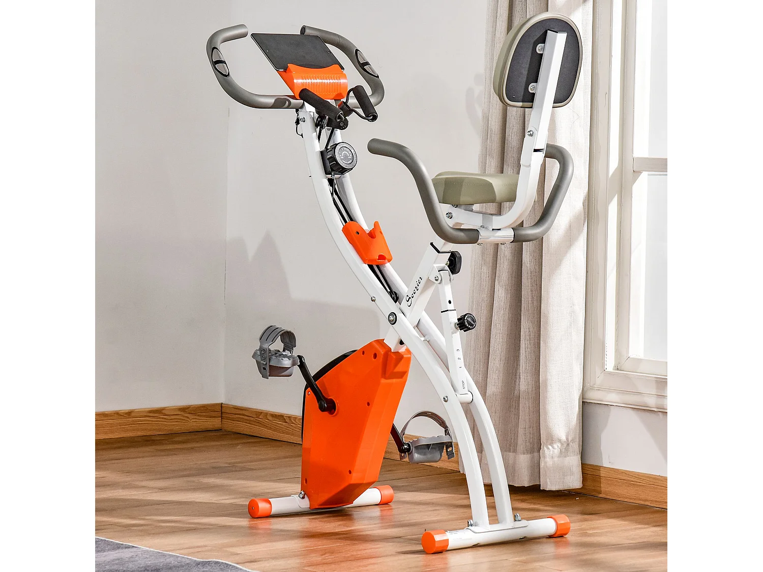 Bicicleta estática naranja 97x51x115 cm HOMCOM